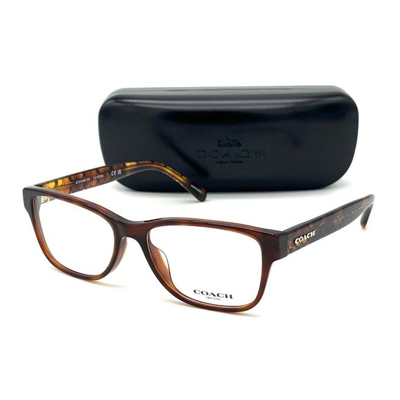 COACH HC6208 5741  Caramel Tortoise / Demo Lenses 54mm Eyeglasses - Picture 1 of 4